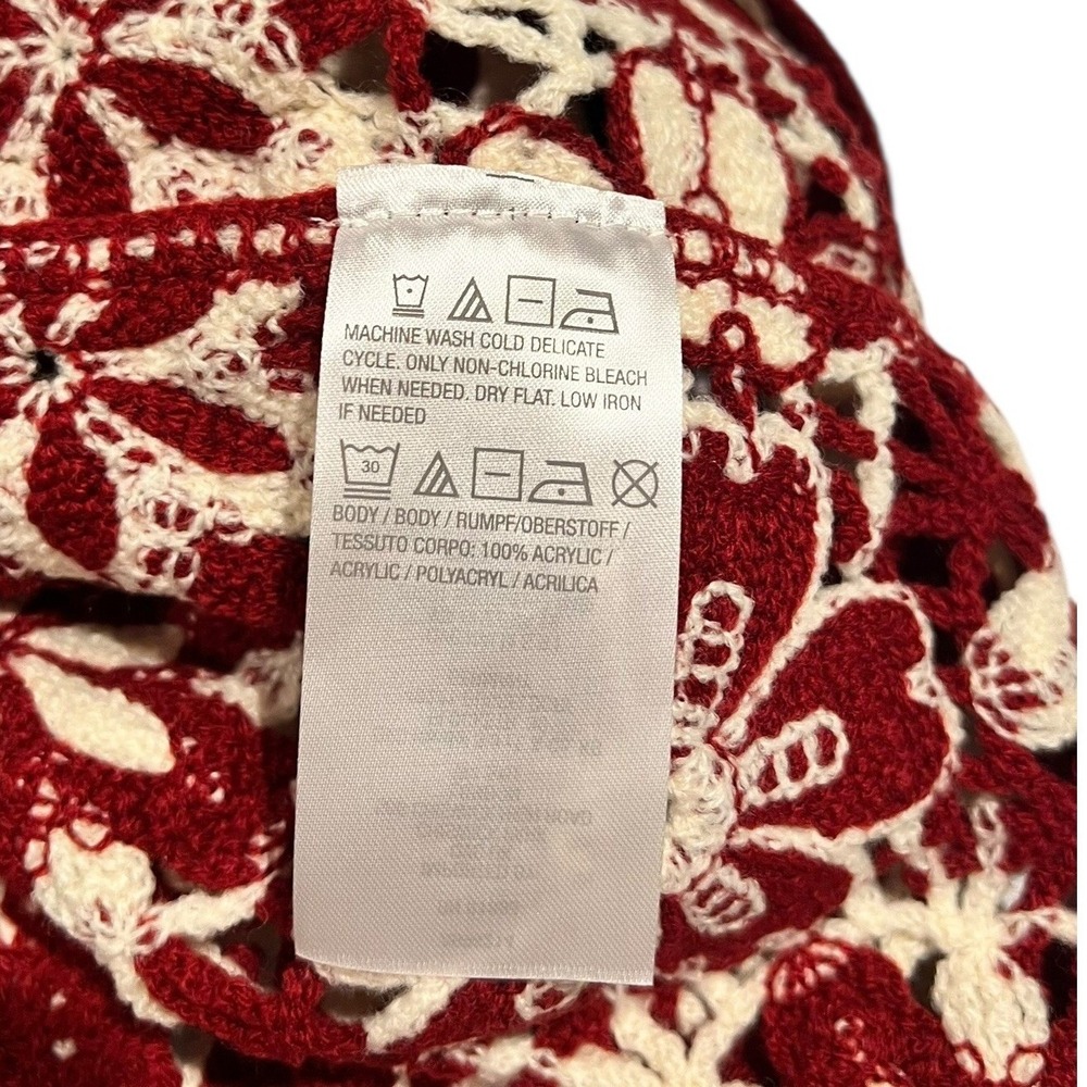 NWT Susan Graver Floral Crochet‎ Lace Button Front Cardigan S - Picture 12 of 13